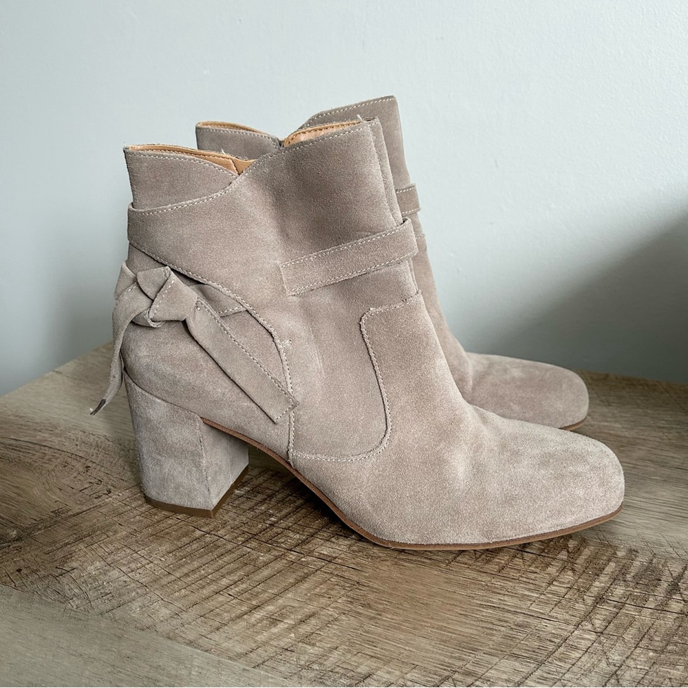 Franco Sarto Leather Upper Pamela Heel Booties